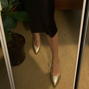 Silver Pumps